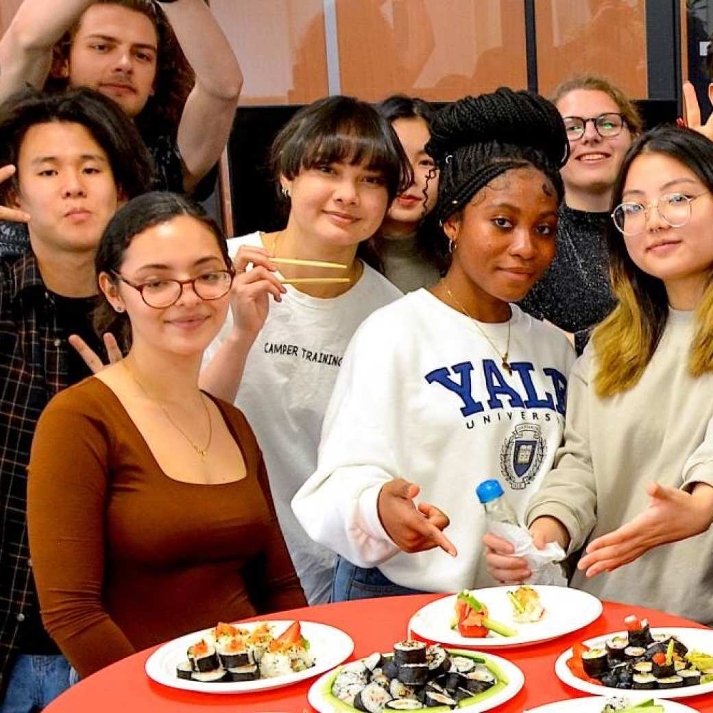 The ISB Community hosted a sushi workshop. 