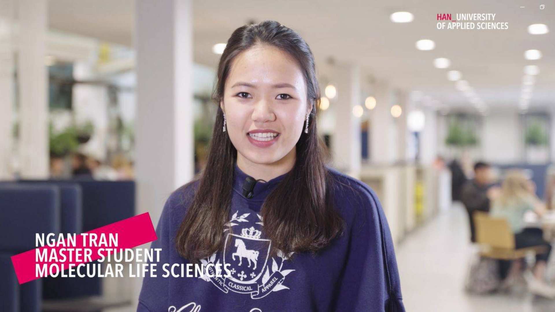 Ngan Tran is deeltijdstudent van de masteropleiding Molecular Life Sciences in Nijmegen