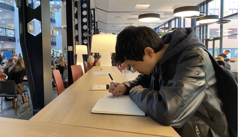 International Social Work student in HAN Nijmegen building