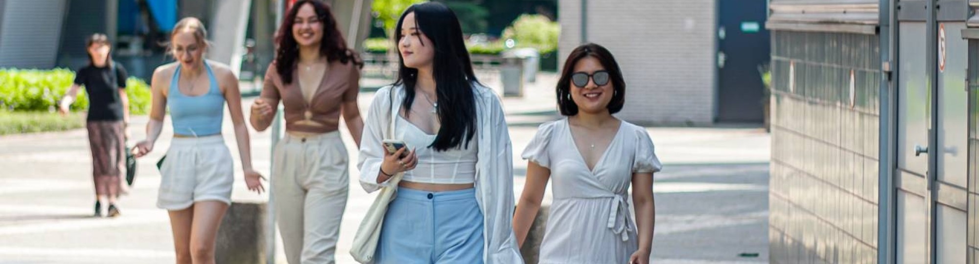 Students walking