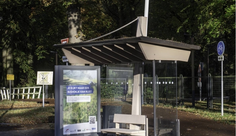 Het biobased bushokje in De Bilt